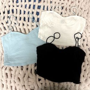 set of 3 shein ribbed shein tank tops